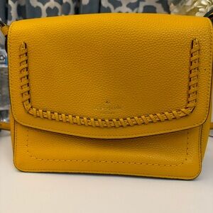 EUC Kate Spade Whipstitch Mustard/Yellow Leather Satchel